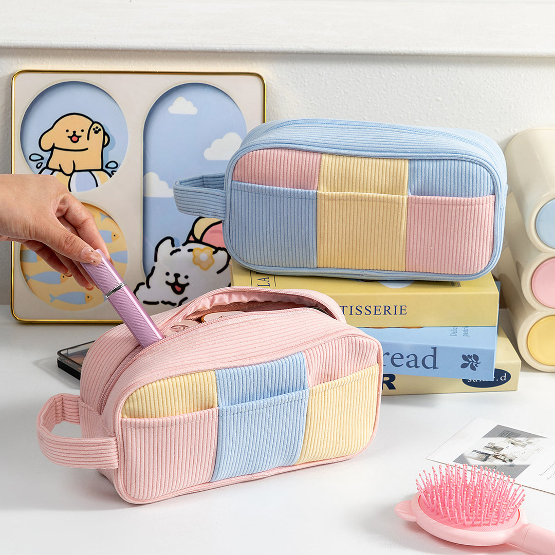 Stylish Textured Zippered Pencil Case Kalsten
