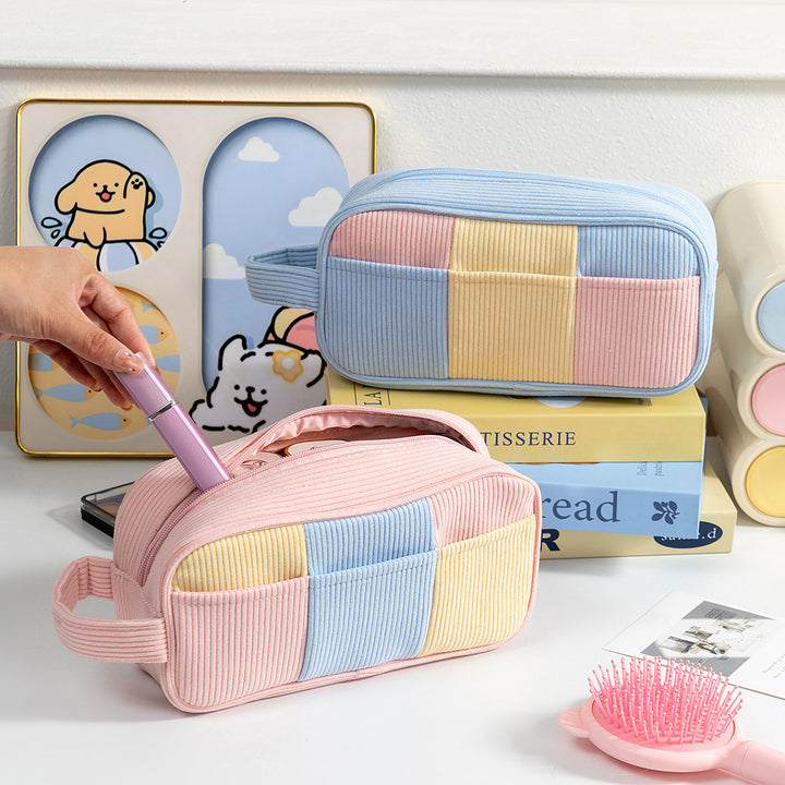Stylish Textured Zippered Pencil Case Kalsten
