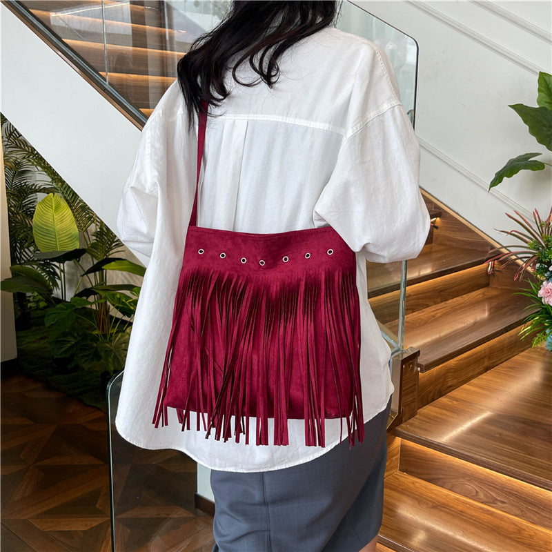 Fringe Suede Crossbody Bag Kalsten