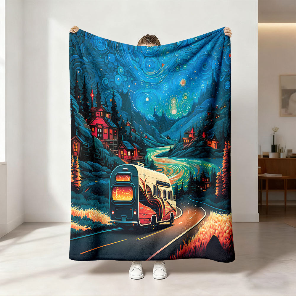Soccer-Themed Fleece Blanket