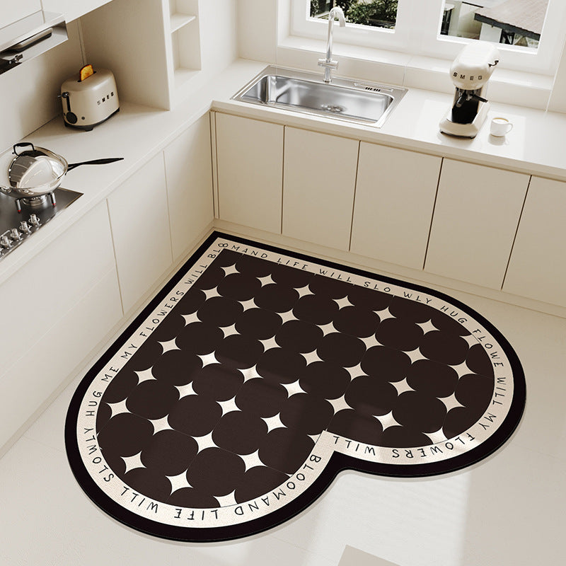 Heart-Shaped Kitchen Mat