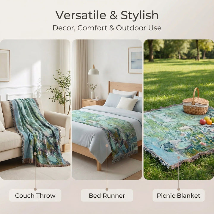 Artistic Floral Throw Blanket