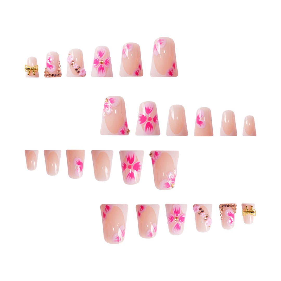 Floral Embellished Press-On Nail Extensions Kalsten