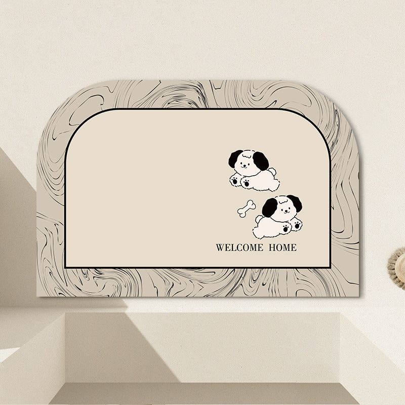 Playful Pet-Themed Welcome Mat
