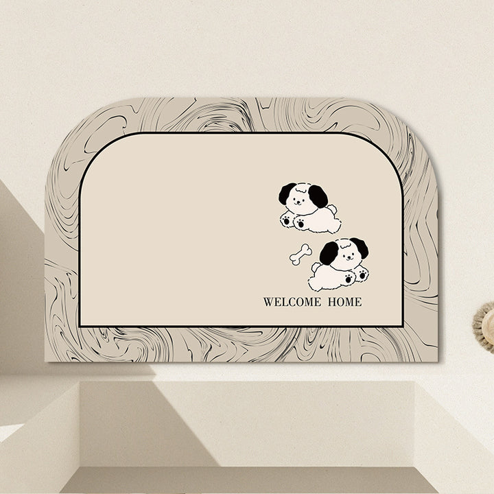 Playful Pet-Themed Welcome Mat