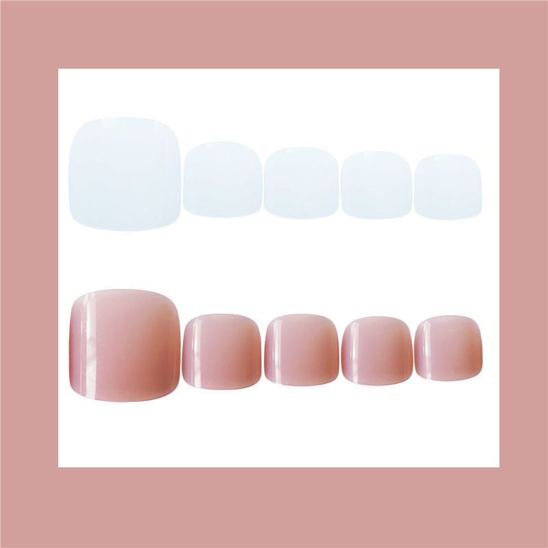 Elegant Press-On Toenail Art