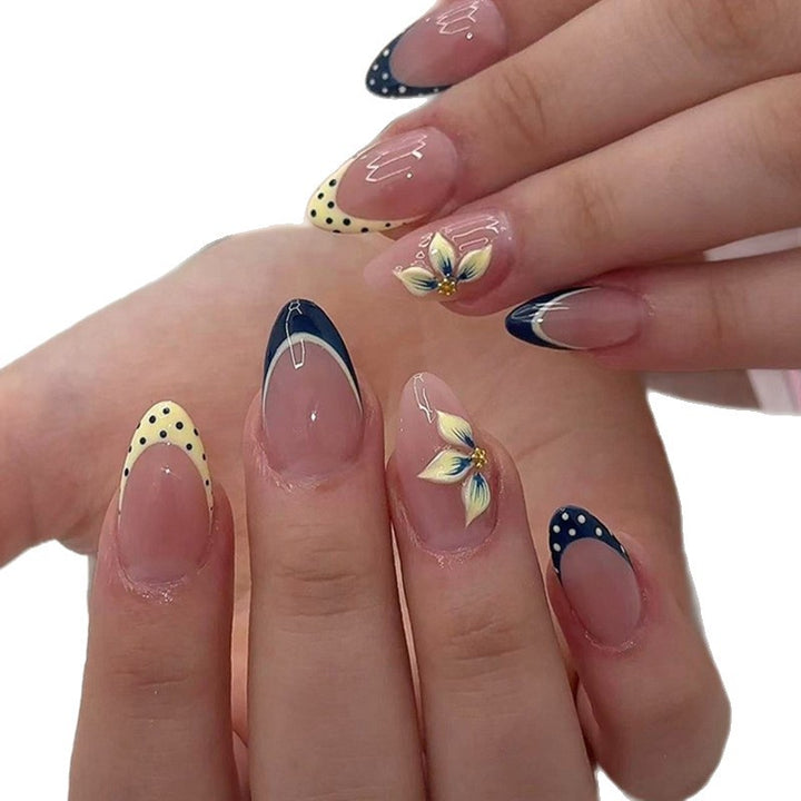 Artistic Floral Acrylic Nail Design Kalsten
