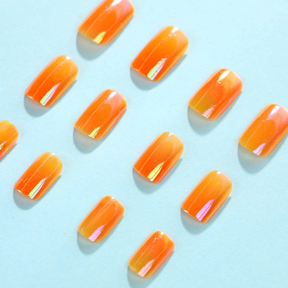 Gradient Color Artificial Nails Kalsten