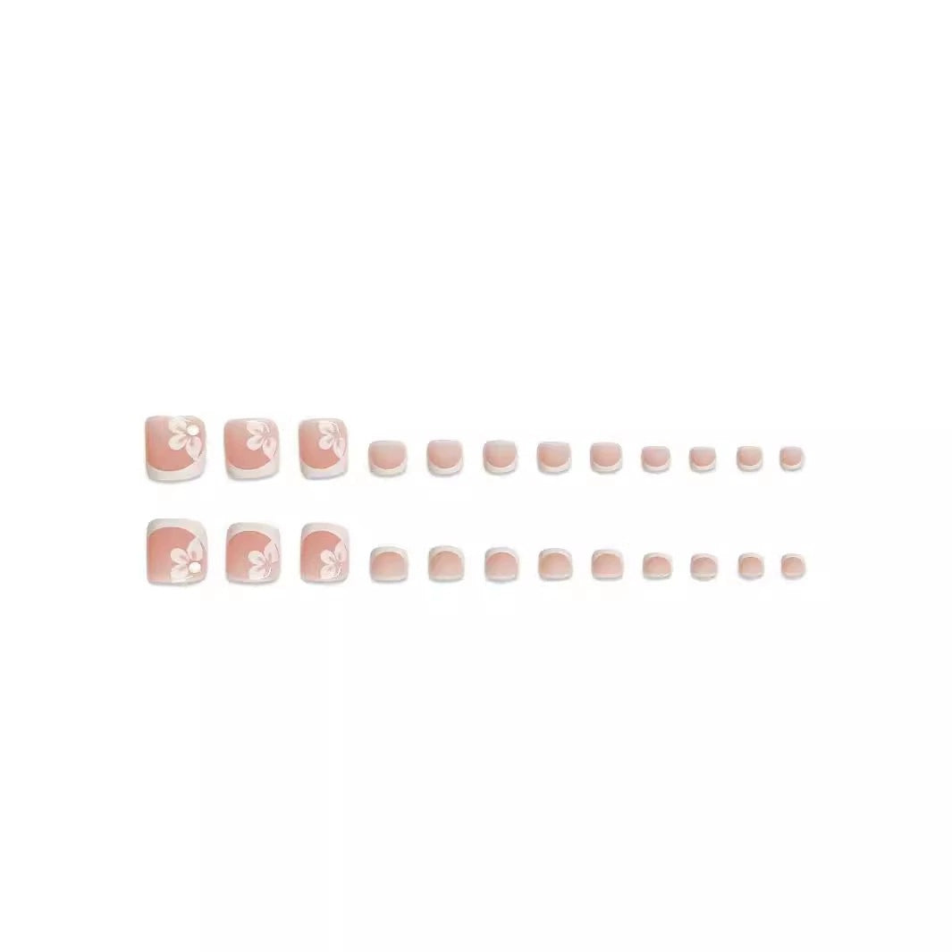 Elegant French Tip Press-On Nail Art Set Kalsten
