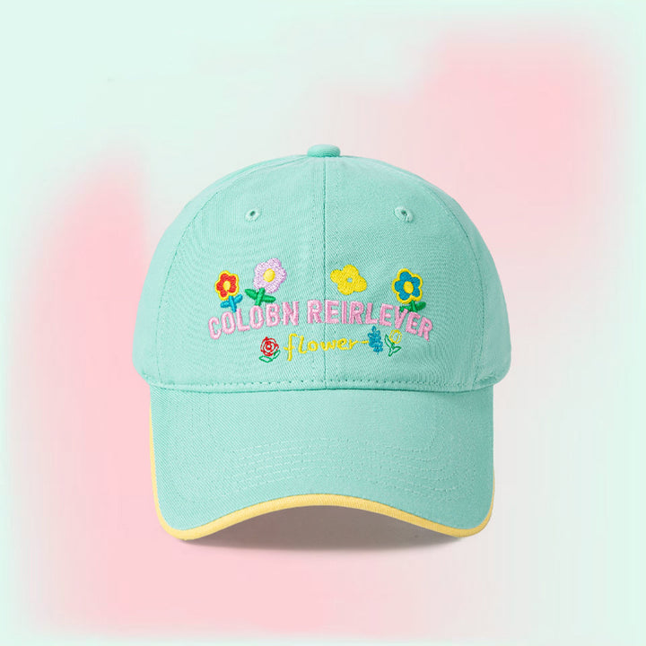 Floral Embroidered Sun Cap