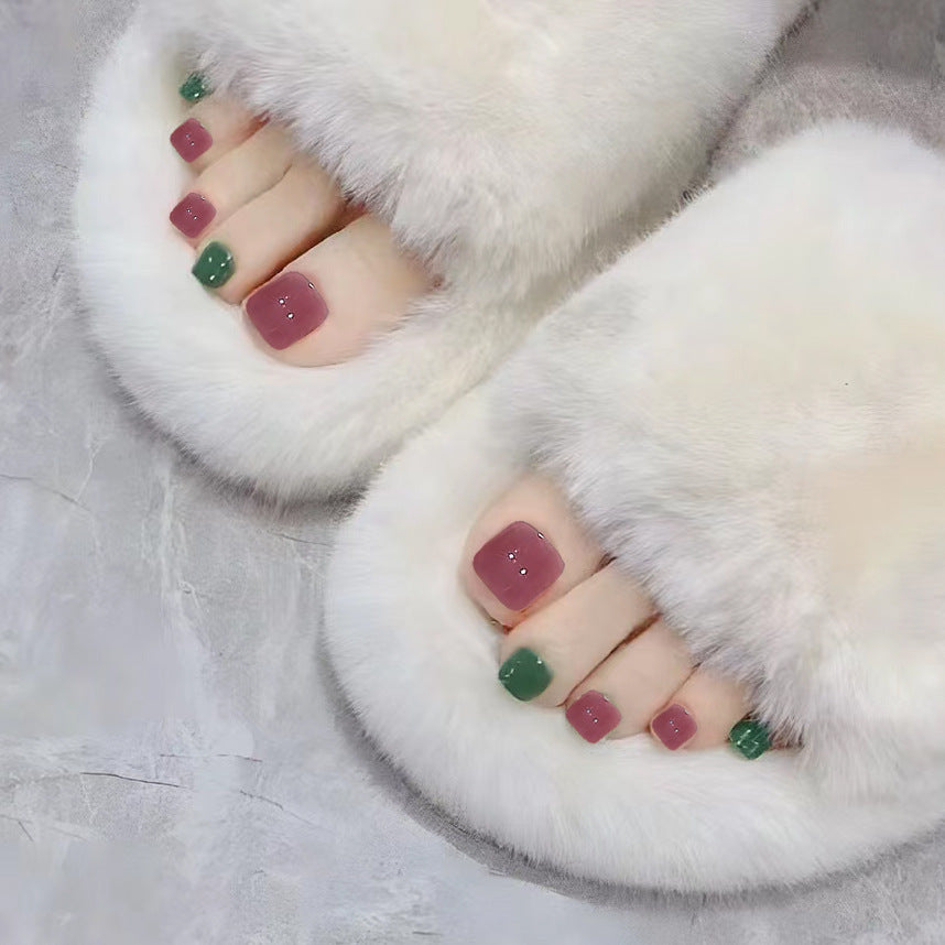 Premium Decorative Press-On Toenails with Crystal Accents Kalsten