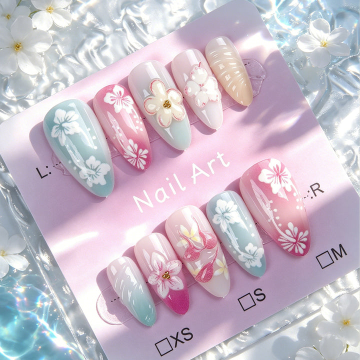 Elegant Art Nail Collection with Floral Motifs Kalsten