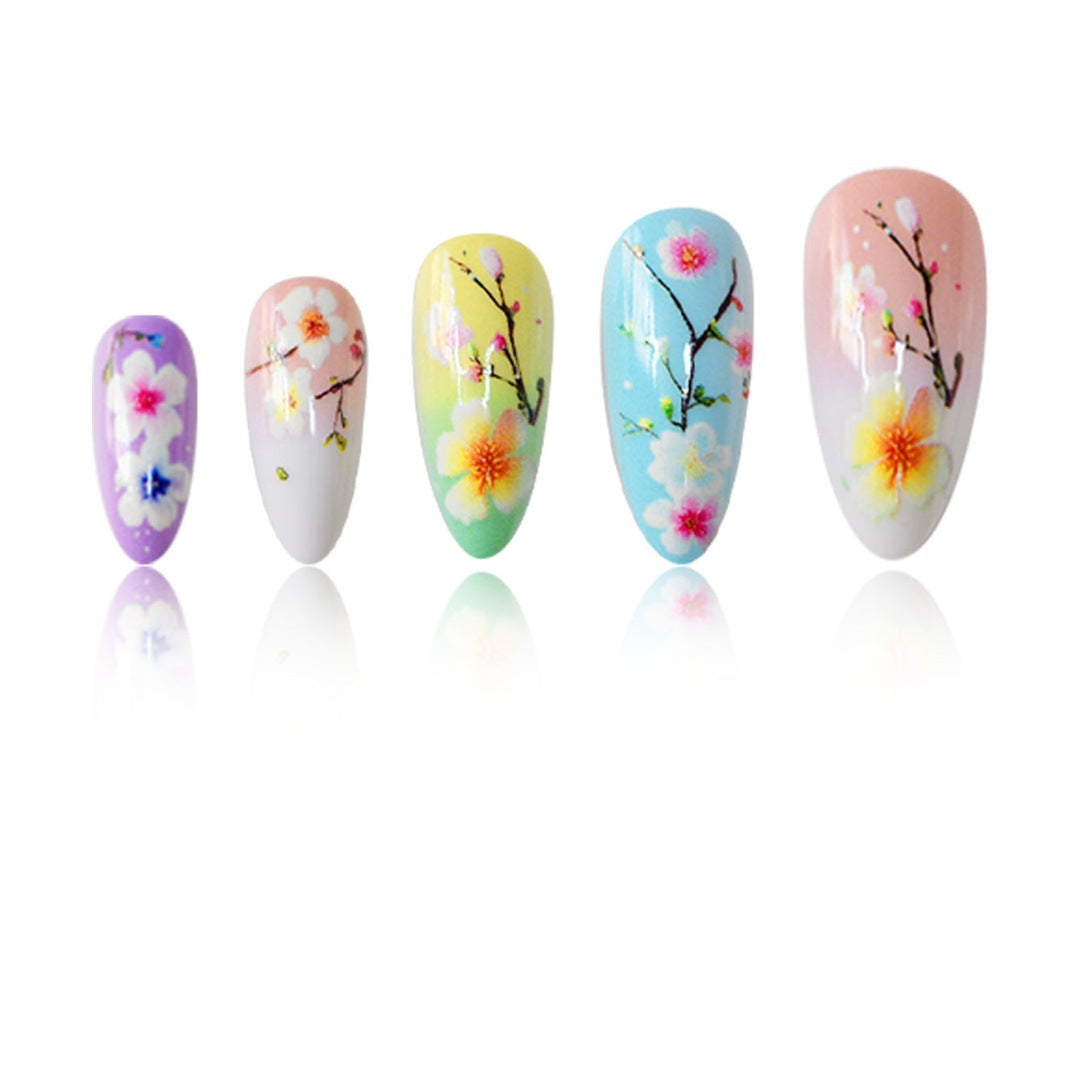 Artistic Floral Press-On Nail Art Extensions Kalsten