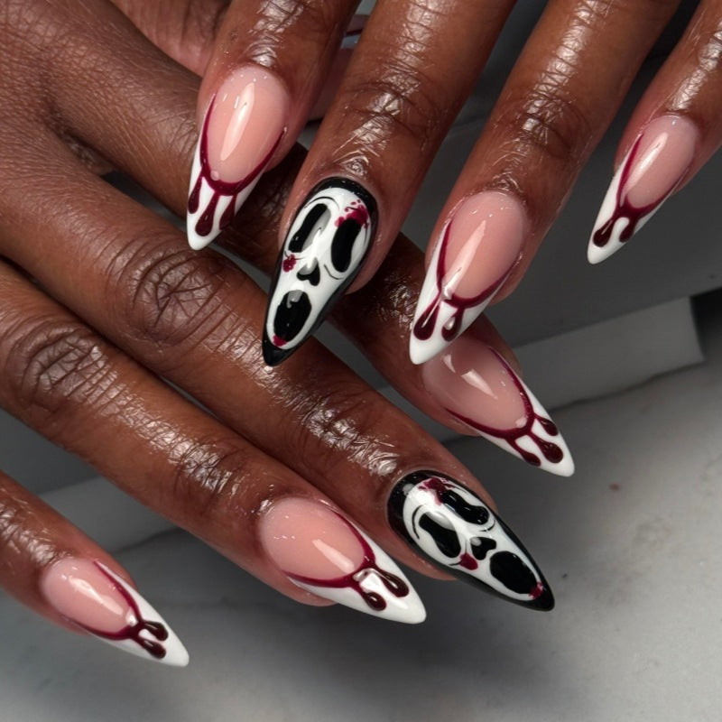 Artistic Horror-Themed Press-On Nails Kalsten