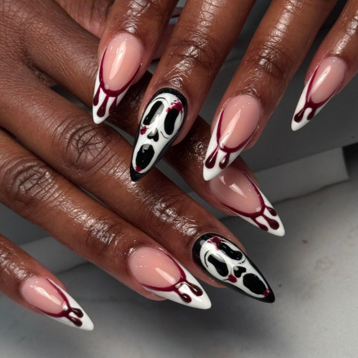Artistic Horror-Themed Press-On Nails Kalsten