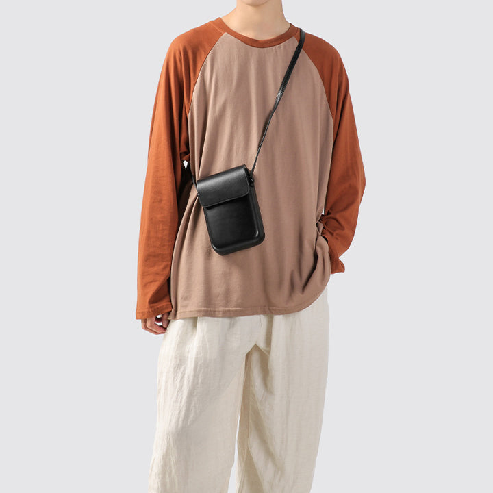 Compact Leather Crossbody Pouch Kalsten