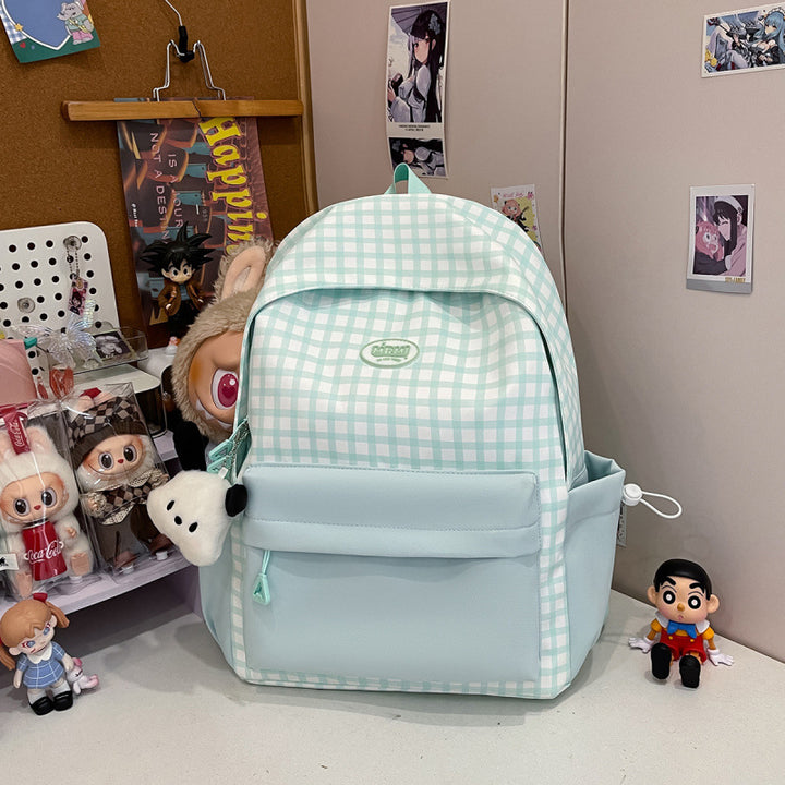 Stylish Plaid Backpack