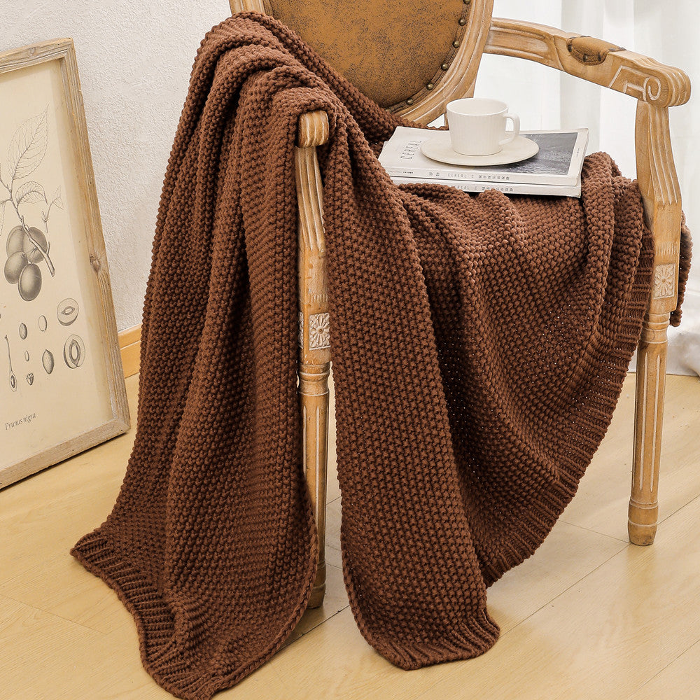 Cozy Knitted Throw Blanket