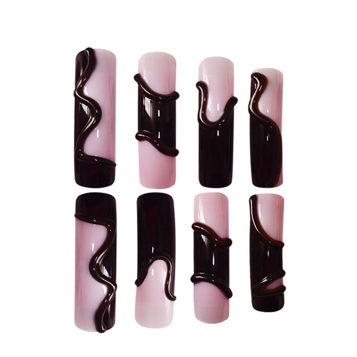 Glamorous 3D Long Stiletto Press-On Nails Kalsten