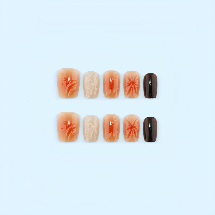 Elegant artificial nails in Boho style Kalsten