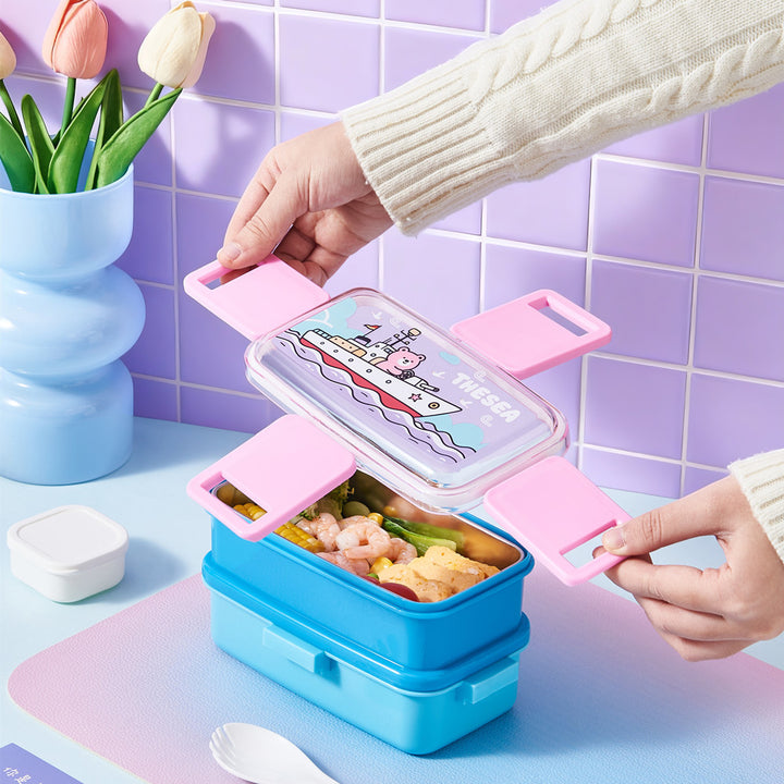 Multi-Layered Space-Themed Lunch Bento Box