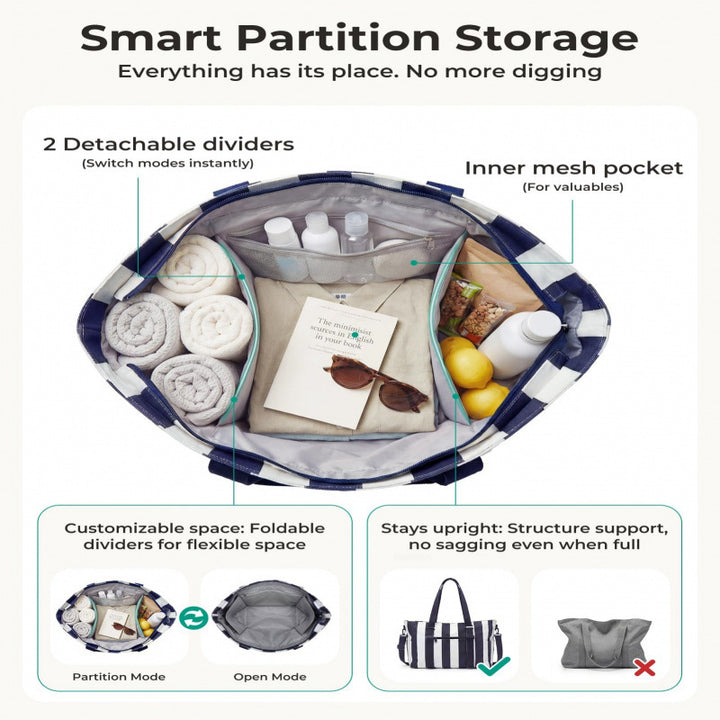 Spacious Multi-Compartment Utility Tote Kalsten