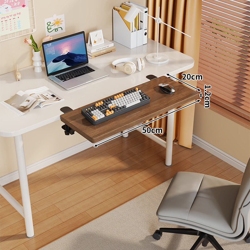 Long Under-Desk Pull-Out Sliding Keyboard and Work Surface Shelf