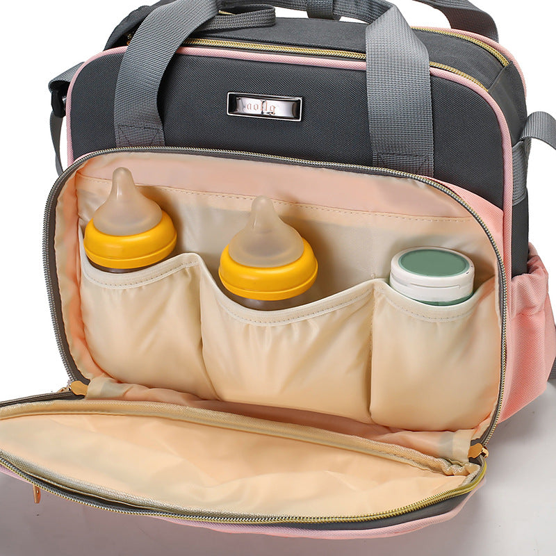 Quilted Multi-Pocket Diaper Tote Kalsten