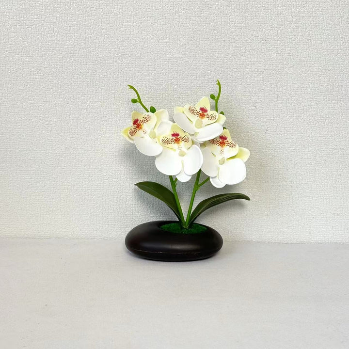 Elegant Faux Orchid Flower Arrangement for Indoor Decor