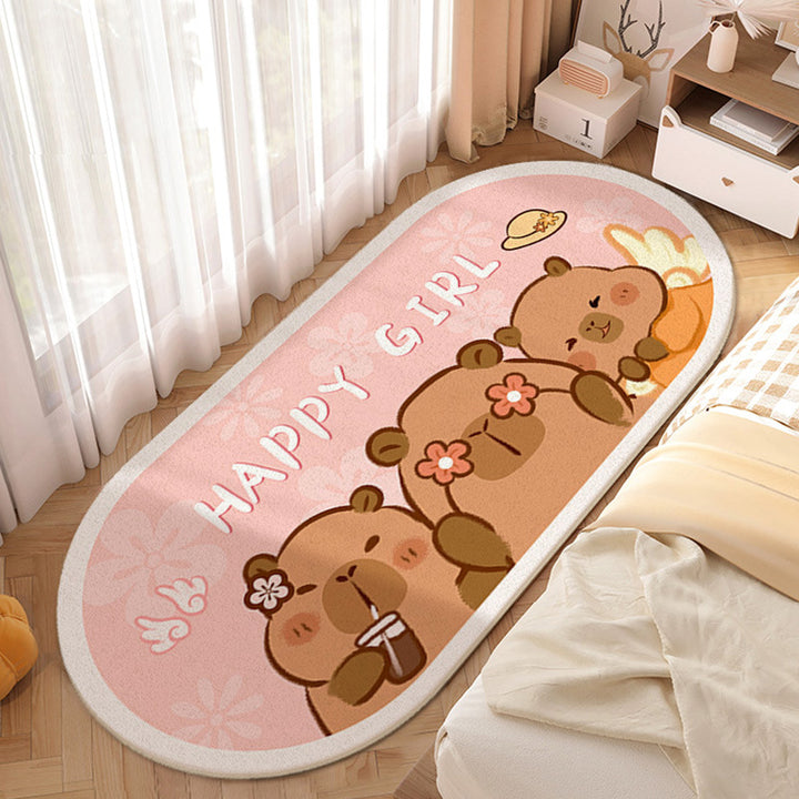Cartoon Animal-shaped Plush Bath Mat