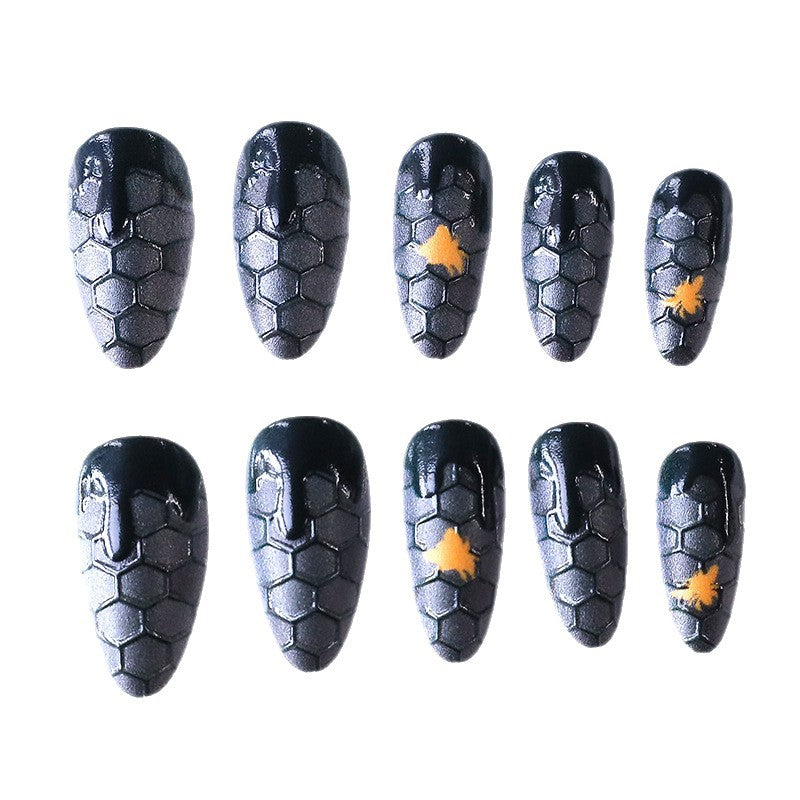 Artistic Hexagonal Nail Art Extensions Kalsten