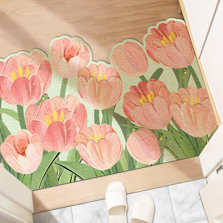 Floral Print Decorative Area Rug