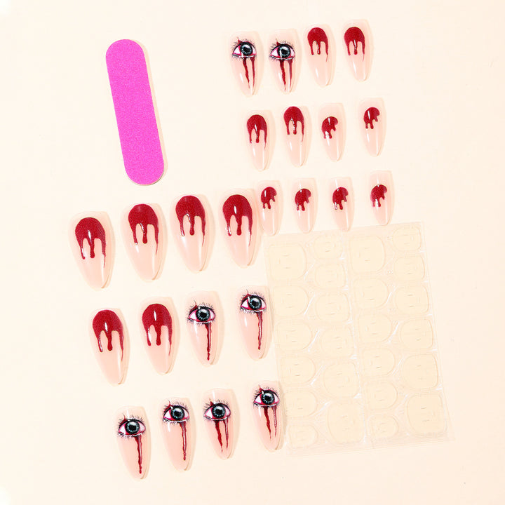 Horror Eye-Inspired Stiletto Nail Art Extensions Kalsten