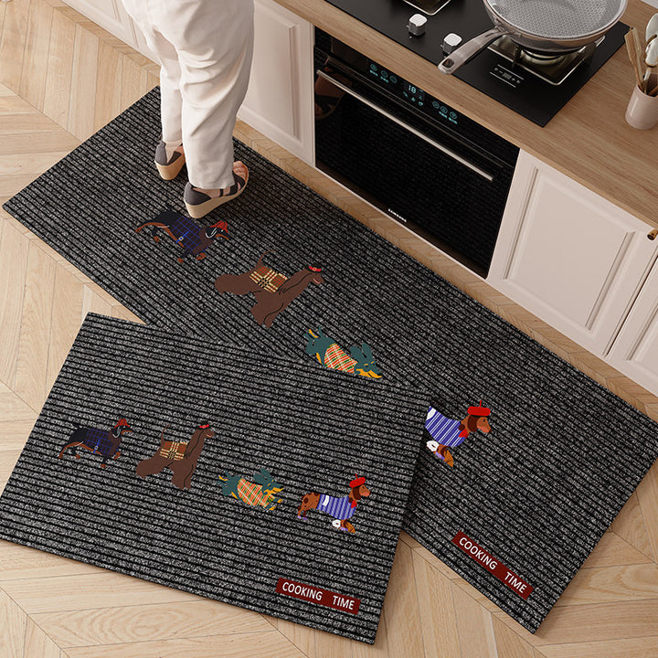 Cartoon-Themed Anti-Fatigue Kitchen Mat