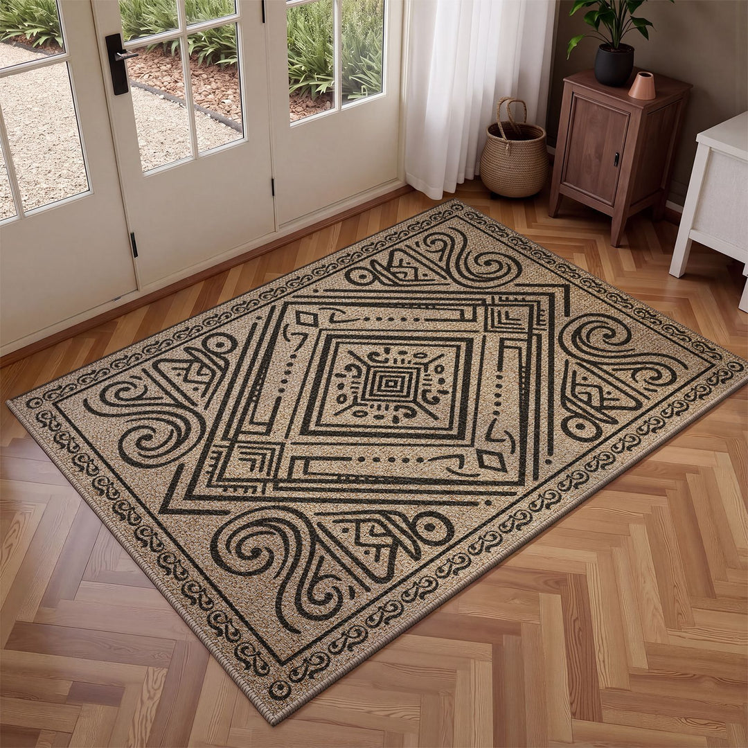 Geometric Patterned Indoor Area Mat Kalsten