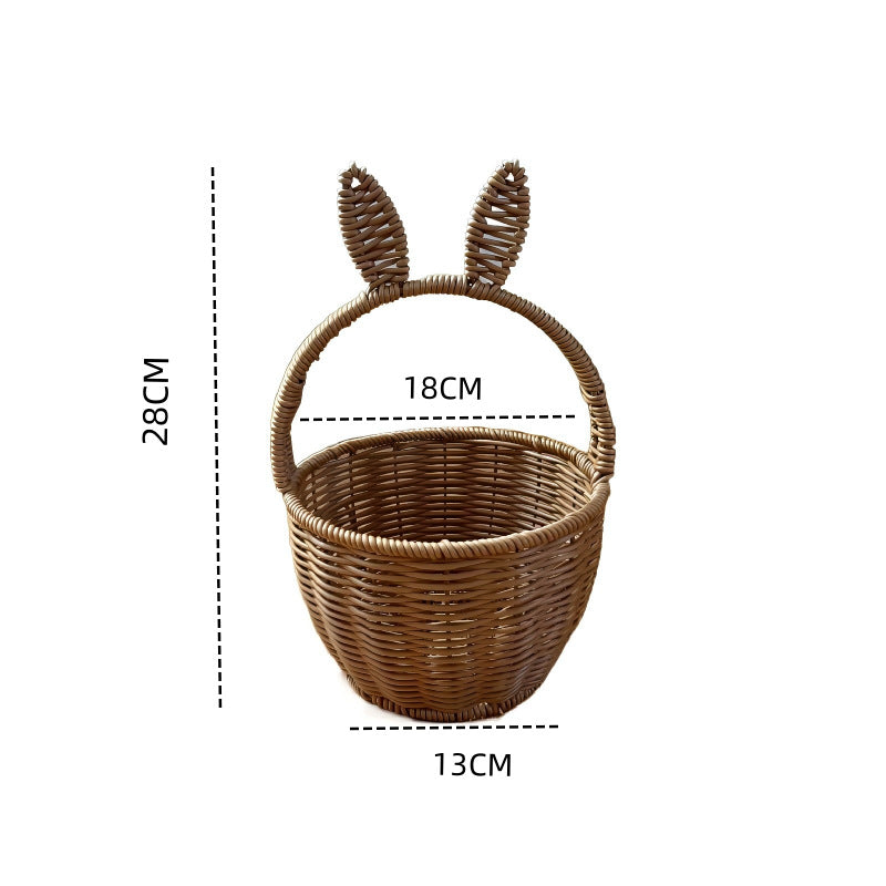 Decorative Bunny Ears Woven Basket Kalsten