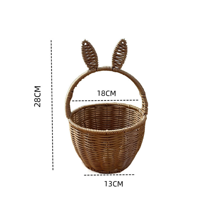 Decorative Bunny Ears Woven Basket Kalsten