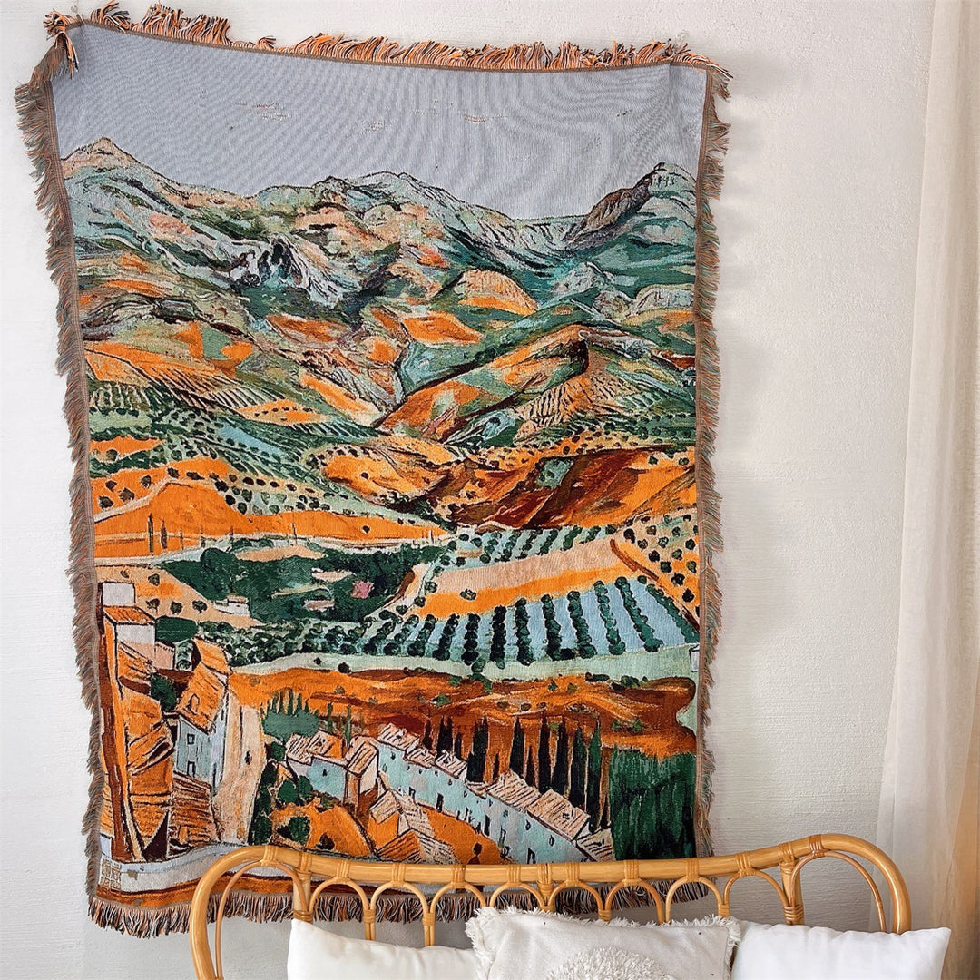 Artistic Floral Throw Blanket