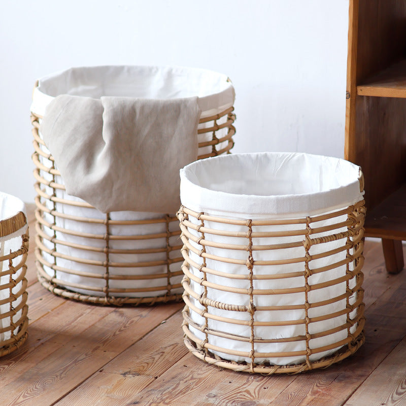 Decorative storage basket with fabric lining Kalsten