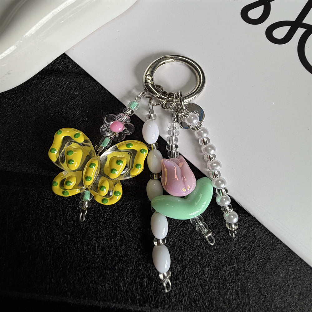 Decorative Flower Charm Keychain Kalsten