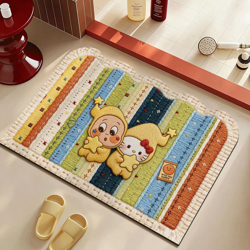 Cartoon-Themed Bath Mat