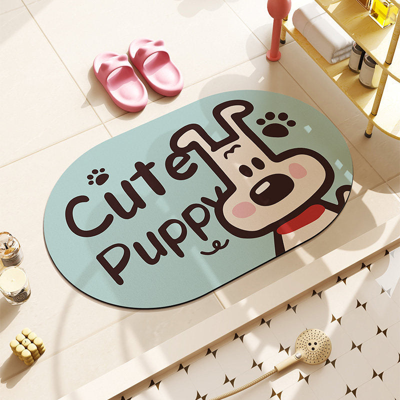 Cat-Themed Plush Bath Mat