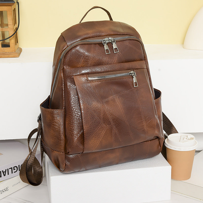 Luxurious Multi-Compartment Leather Backpack Kalsten