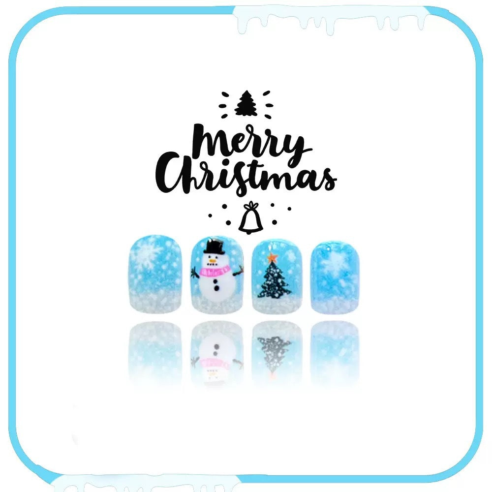 Artificial nail set with winter motifs and festive accents Kalsten