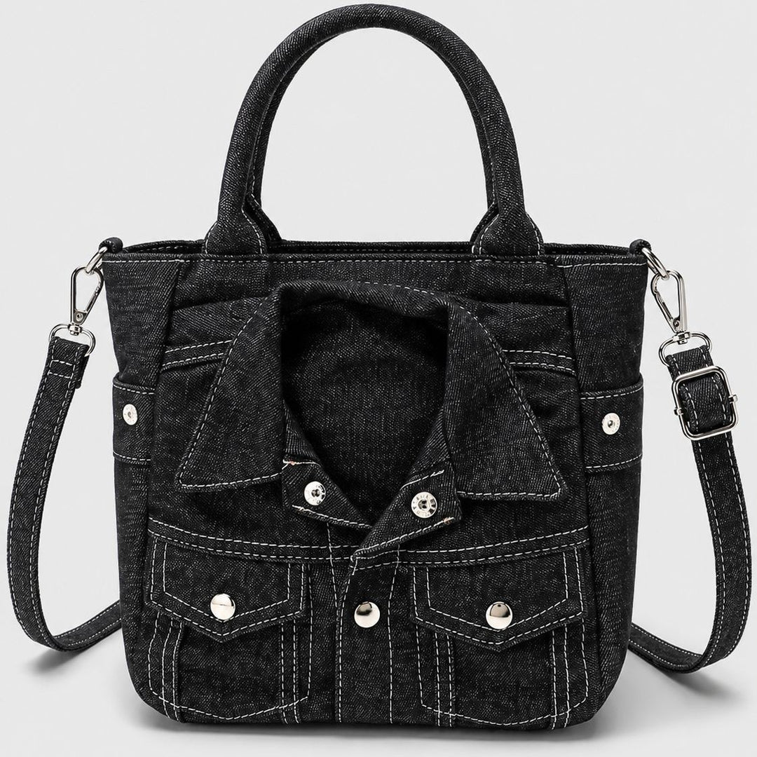 Denim-Style Tote Bag