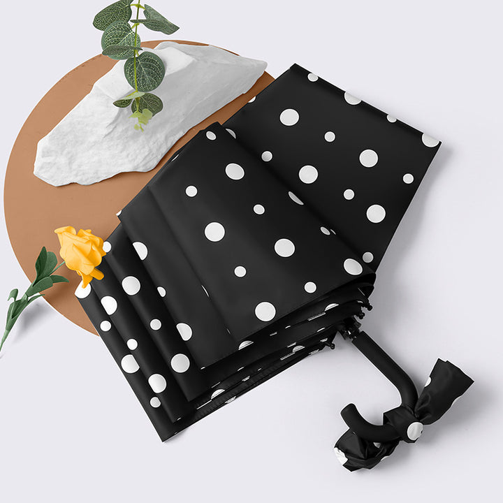 Women's Foldable Umbrella with Elegant Heart Design Kalsten