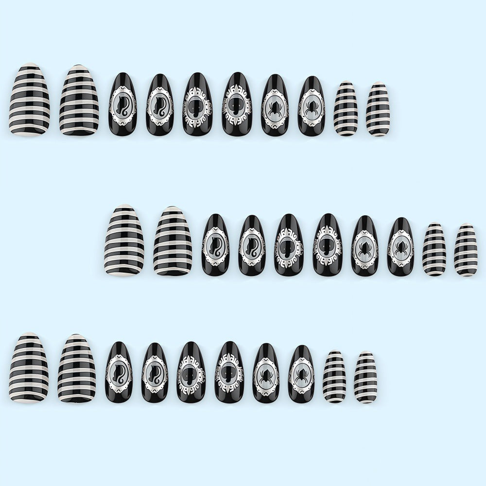 Creative nail art set with spooky designs Kalsten