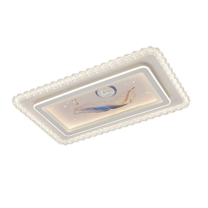 Elegant Feather-Inspired Ceiling Light