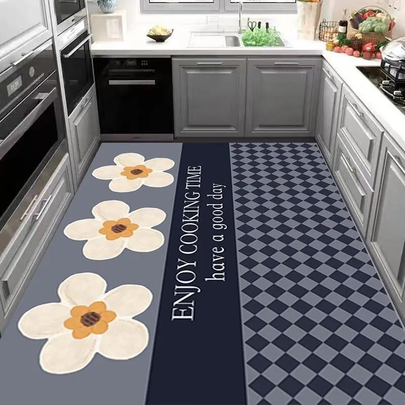 Leaf Pattern Kitchen Mat