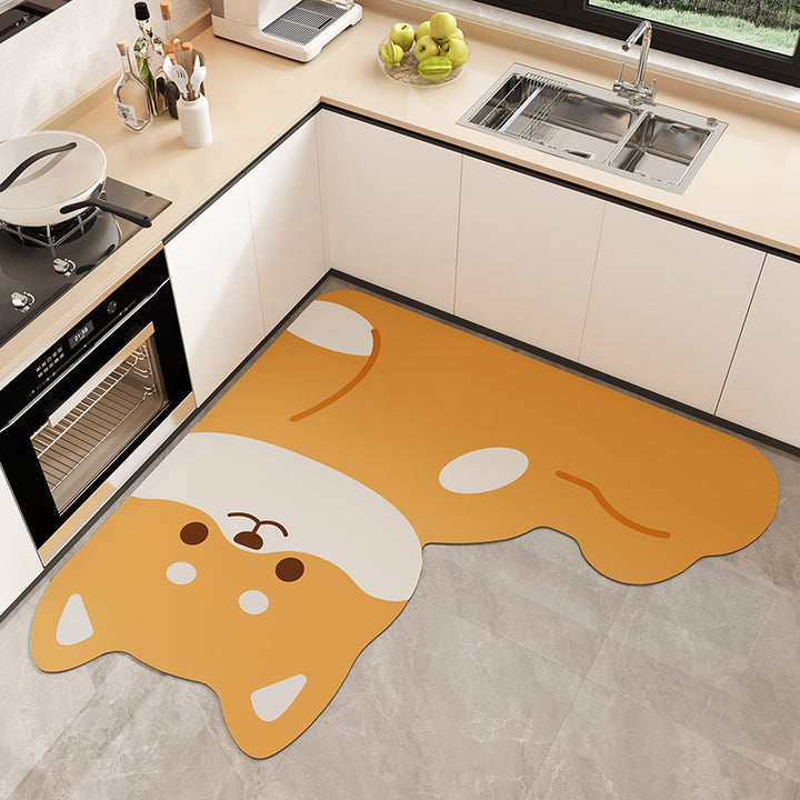 Cartoon-Themed Kitchen Mat Kalsten